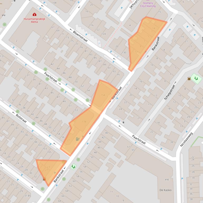 Kaart van postcodegebied 3581LM.