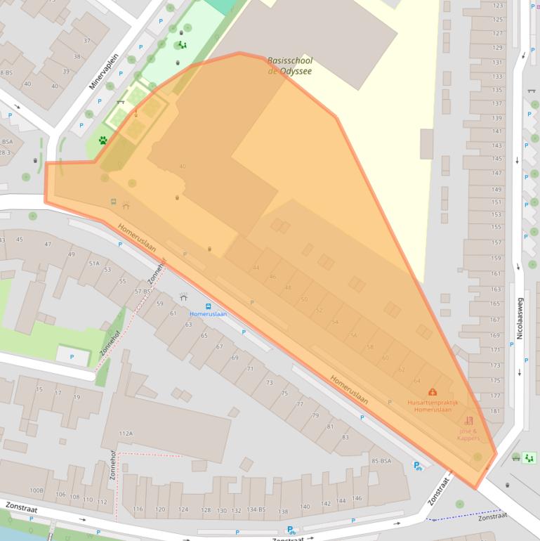 Kaart van postcodegebied 3581MJ.