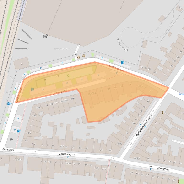 Kaart van postcodegebied 3581ML.