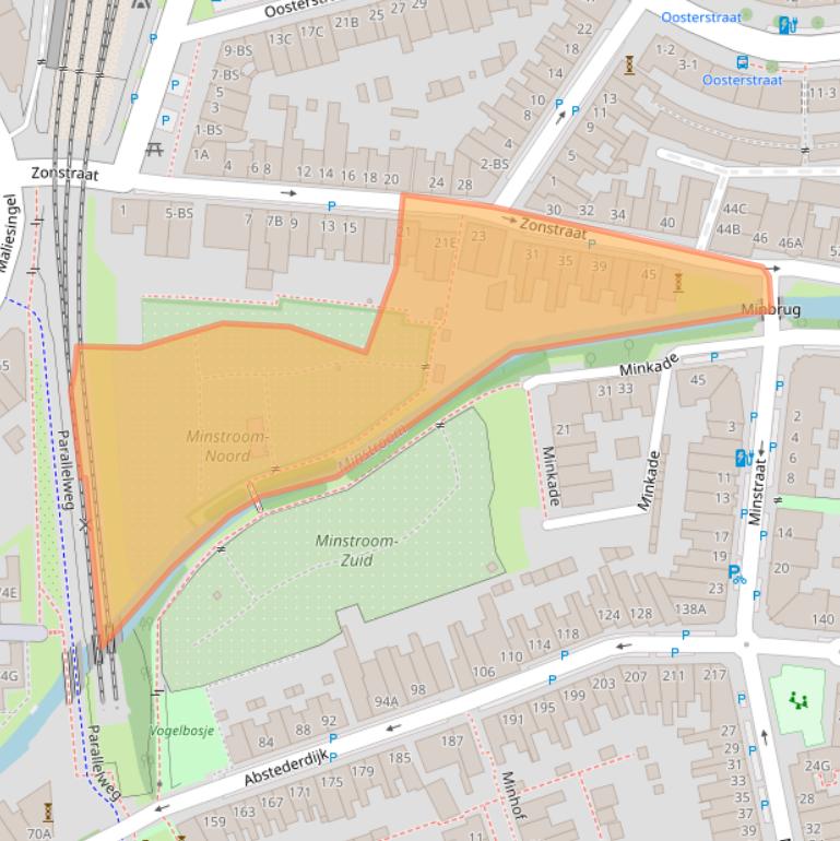 Kaart van postcodegebied 3581MP.