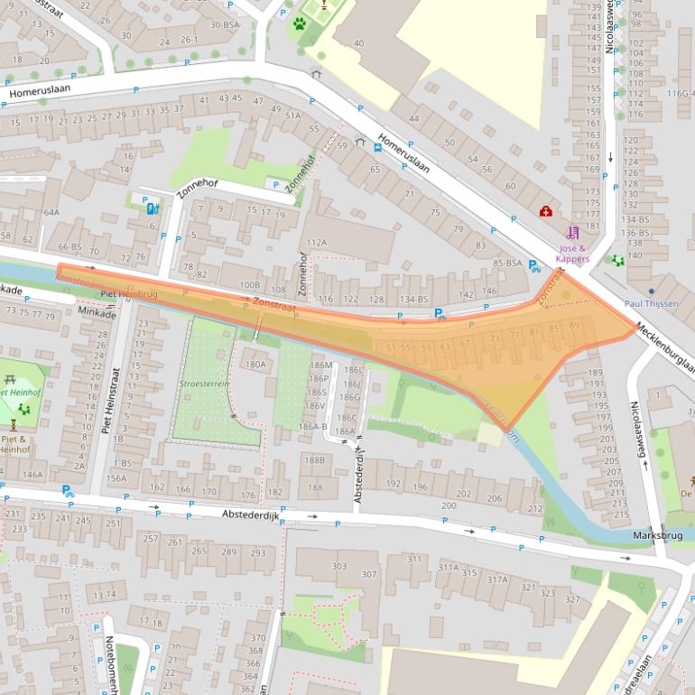 Kaart van postcodegebied 3581MR.