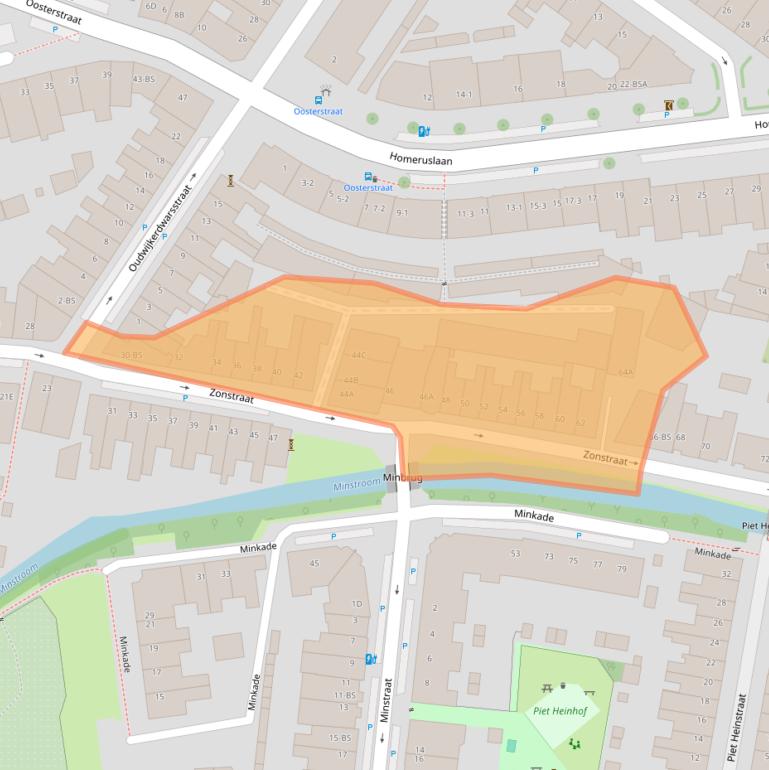 Kaart van postcodegebied 3581MT.