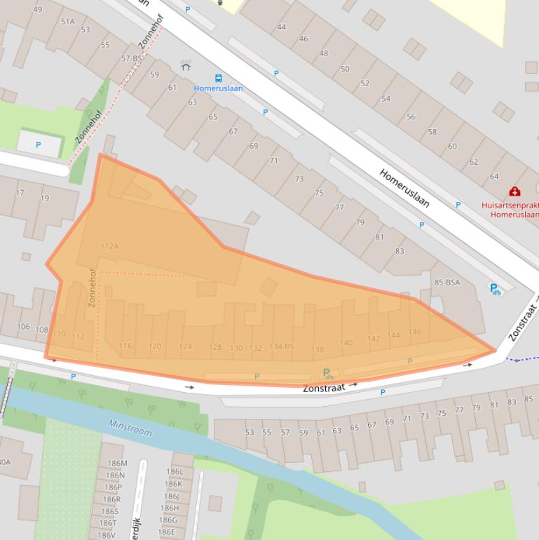 Kaart van postcodegebied 3581MX.