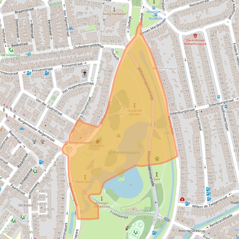 Kaart van postcodegebied 3581NE.
