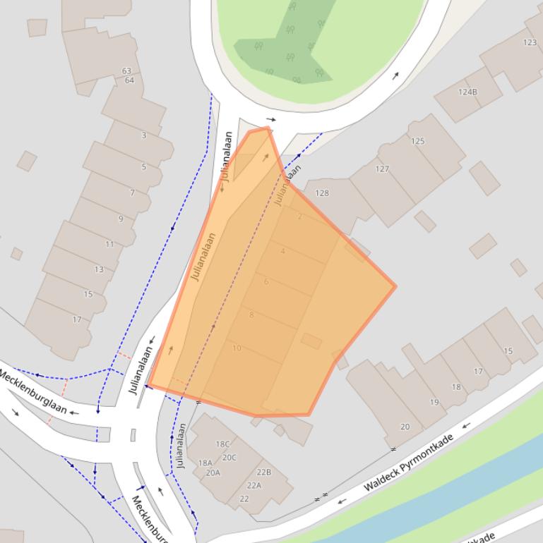 Kaart van postcodegebied 3581NT.