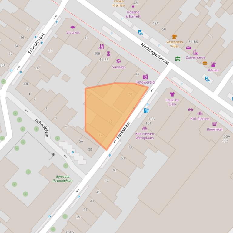 Kaart van postcodegebied 3581PL.