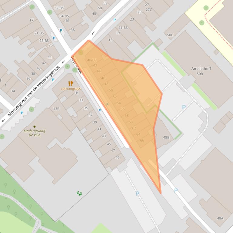 Kaart van postcodegebied 3581RN.