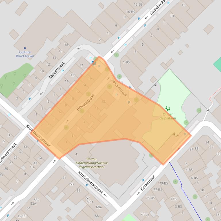 Kaart van postcodegebied 3581RS.