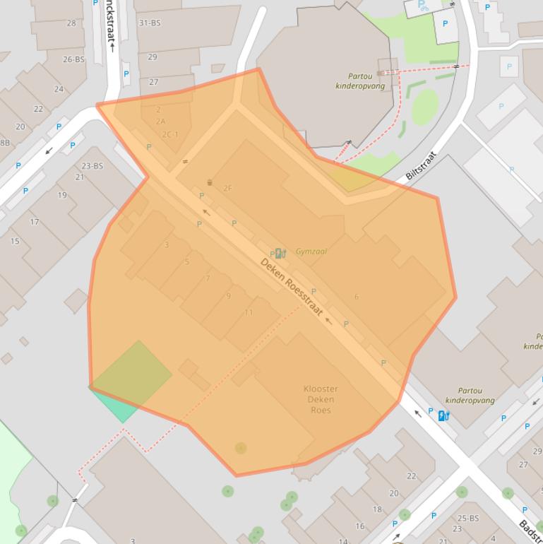 Kaart van postcodegebied 3581RX.