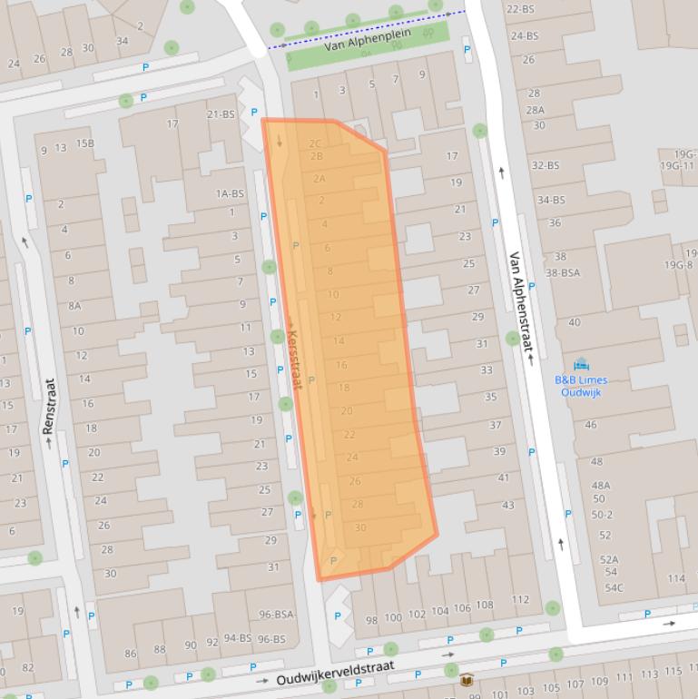 Kaart van postcodegebied 3581TN.