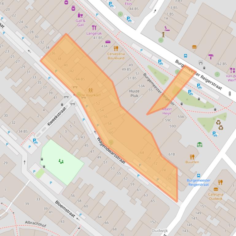 Kaart van postcodegebied 3581WN.