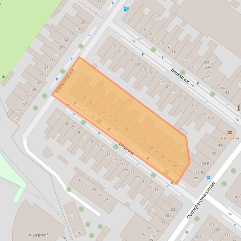 Kaart van postcodegebied 3581XL.