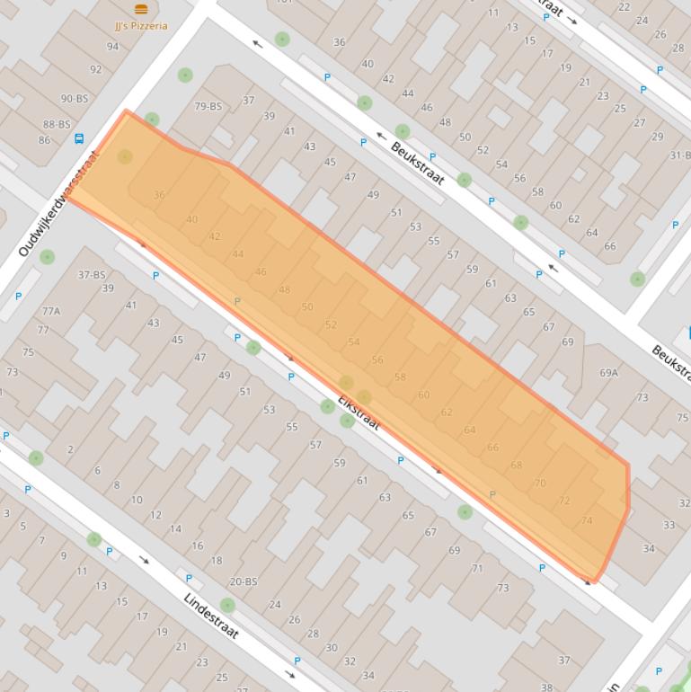 Kaart van postcodegebied 3581XM.