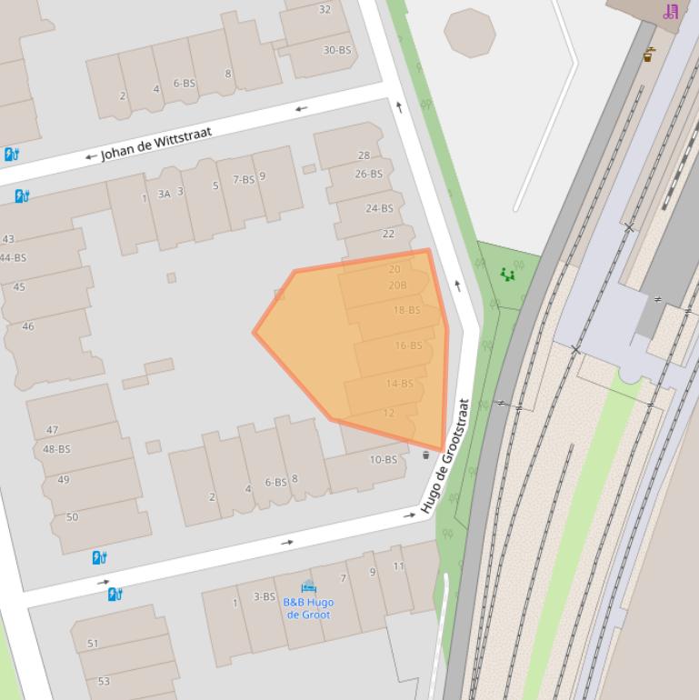 Kaart van postcodegebied 3581XT.