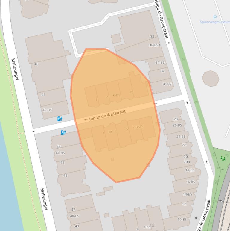 Kaart van postcodegebied 3581XX.