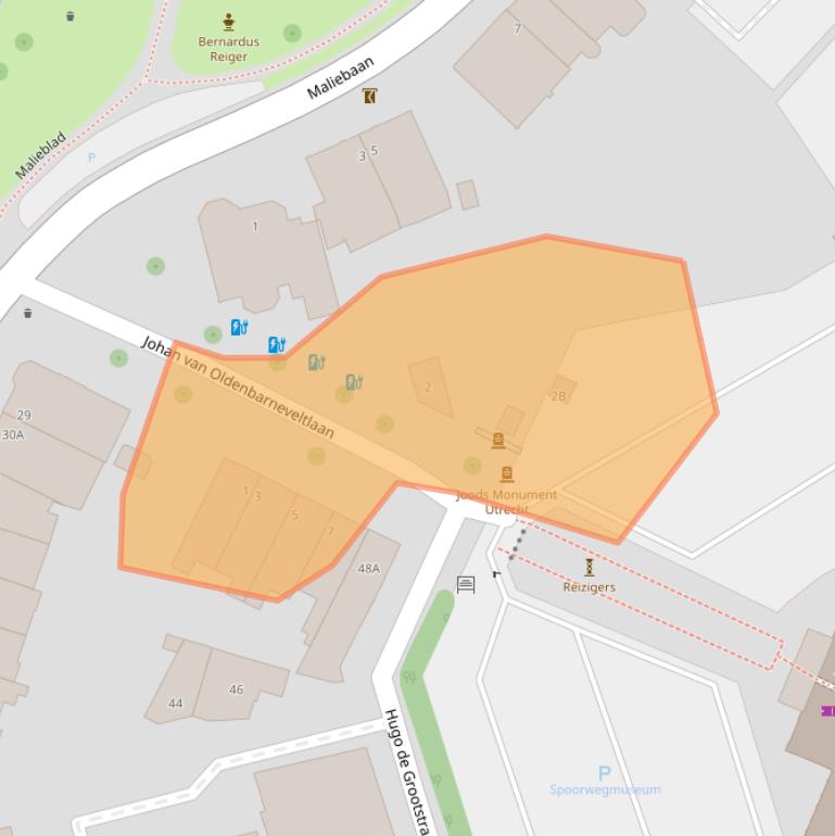 Kaart van postcodegebied 3581XZ.