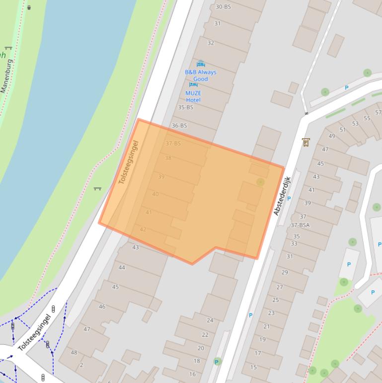 Kaart van postcodegebied 3582AJ.