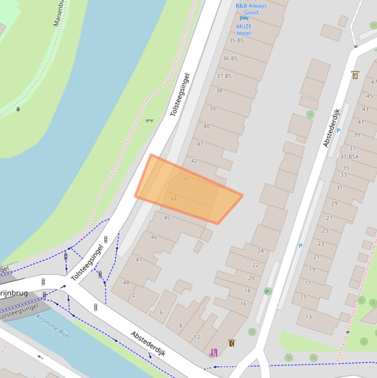 Kaart van postcodegebied 3582AK.