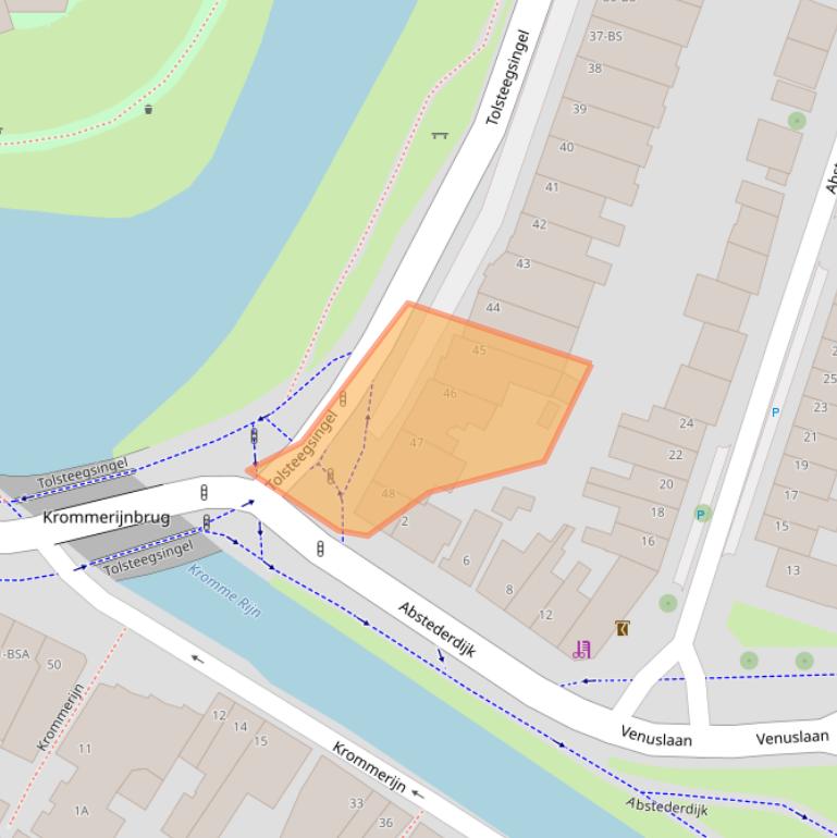 Kaart van postcodegebied 3582AL.