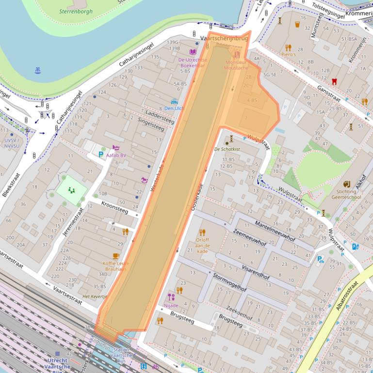 Kaart van postcodegebied 3582AS.