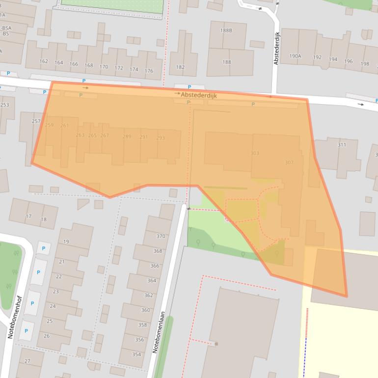 Kaart van postcodegebied 3582BK.