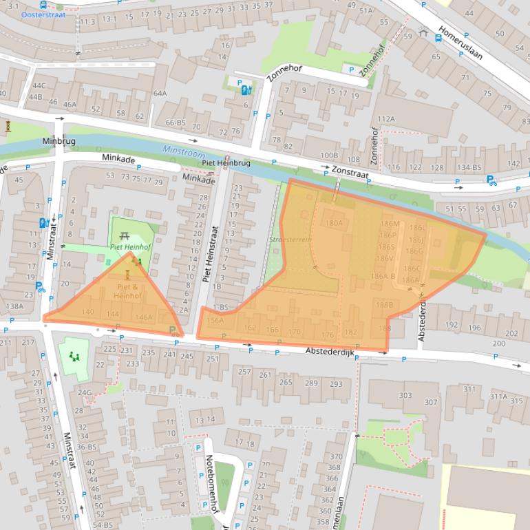 Kaart van postcodegebied 3582BV.