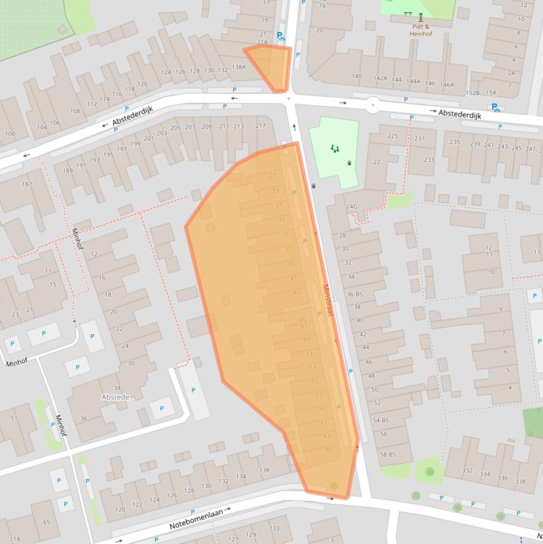 Kaart van postcodegebied 3582CB.