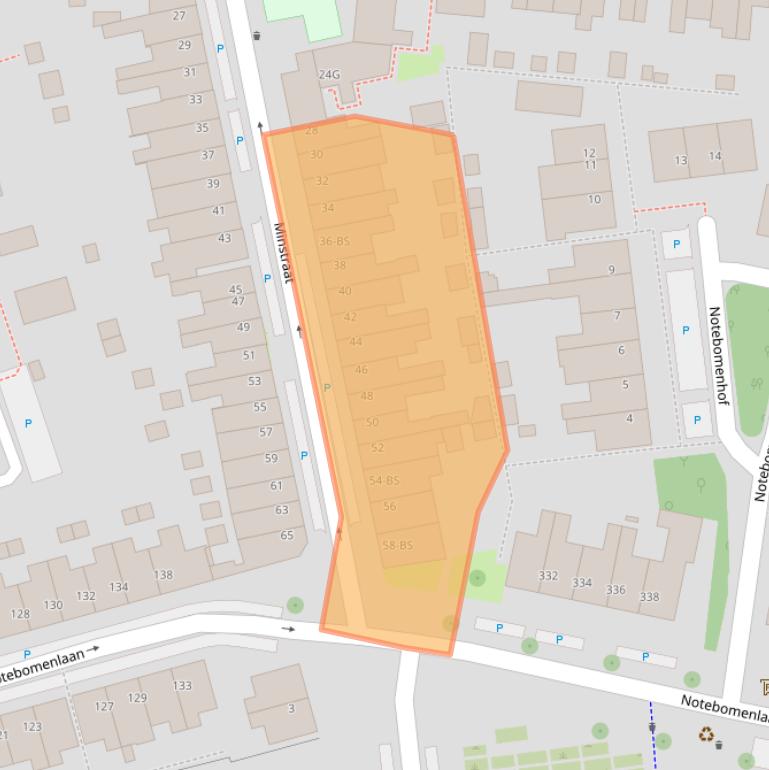 Kaart van postcodegebied 3582CD.