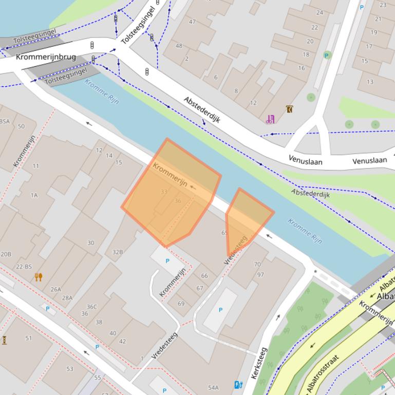 Kaart van postcodegebied 3582CS.