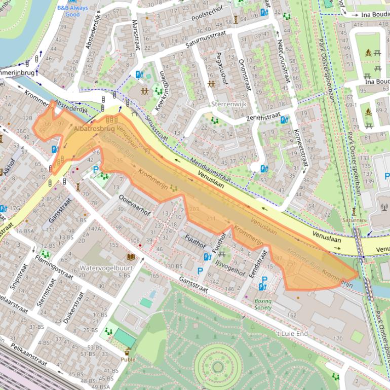 Kaart van postcodegebied 3582CT.