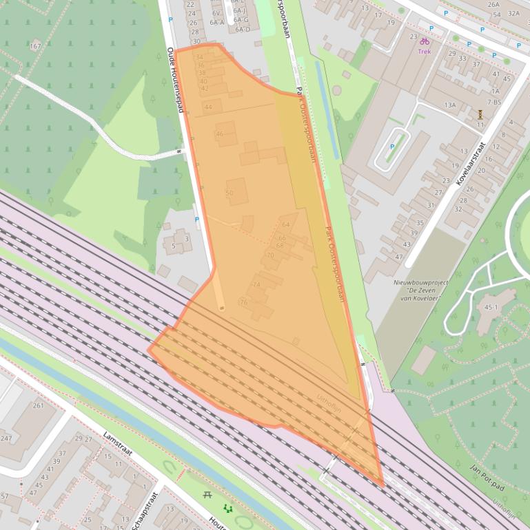 Kaart van postcodegebied 3582CX.