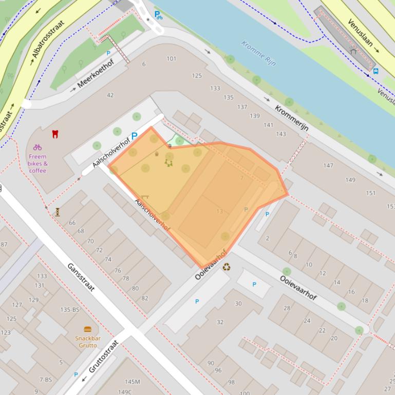 Kaart van postcodegebied 3582DB.