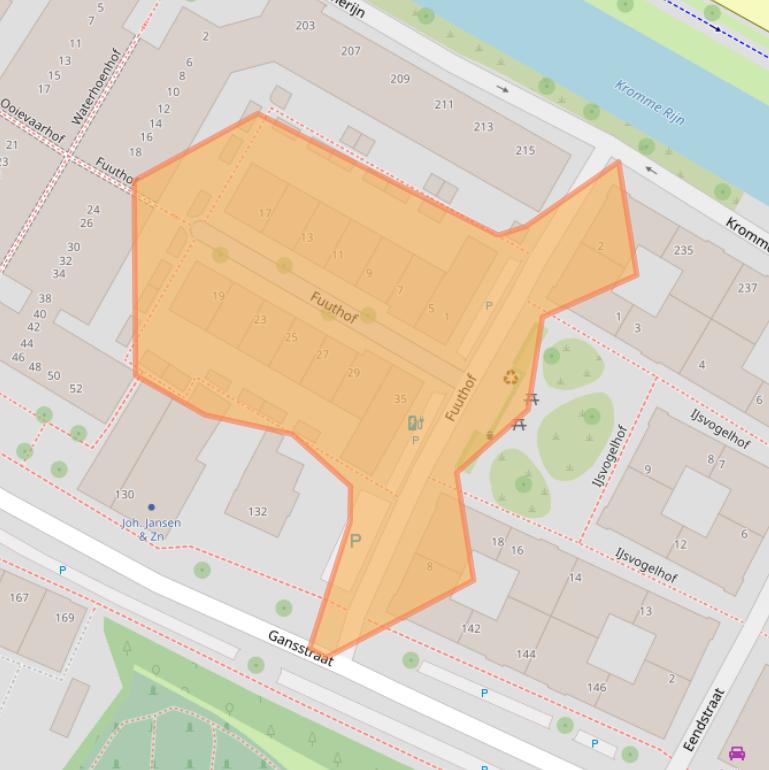 Kaart van postcodegebied 3582DH.