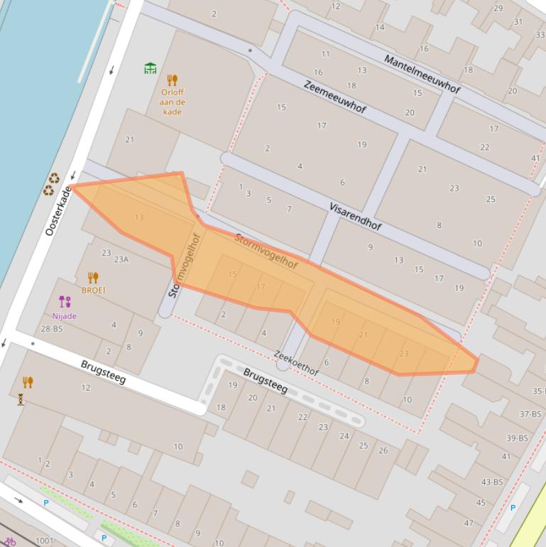 Kaart van postcodegebied 3582DS.