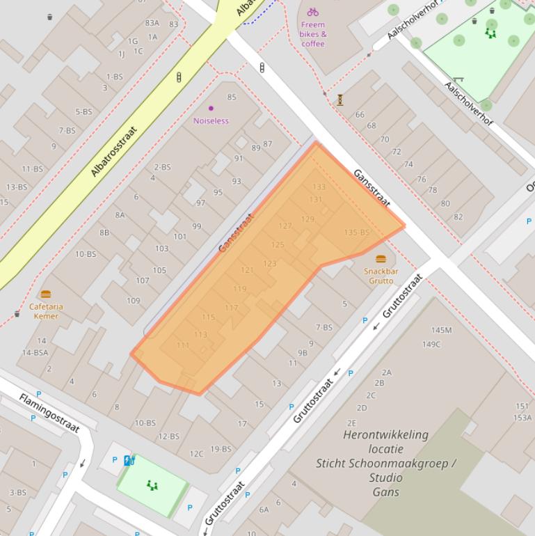 Kaart van postcodegebied 3582EE.