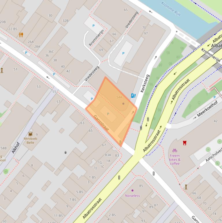 Kaart van postcodegebied 3582EJ.