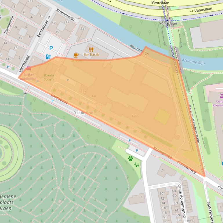 Kaart van postcodegebied 3582EP.