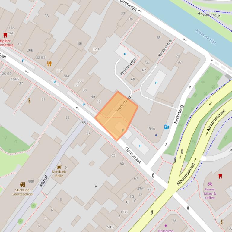 Kaart van postcodegebied 3582ER.