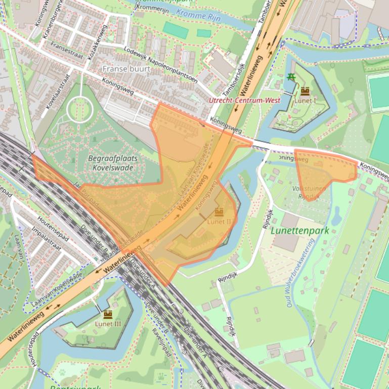 Kaart van postcodegebied 3582GD.