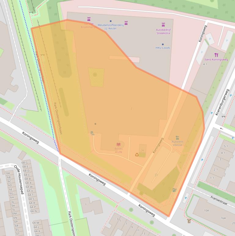 Kaart van postcodegebied 3582GE.
