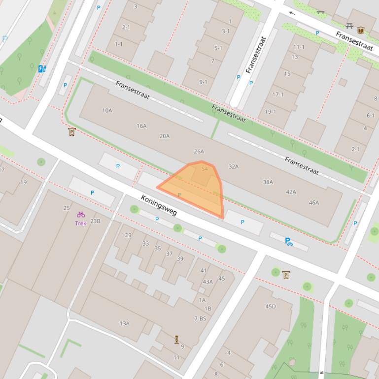 Kaart van postcodegebied 3582GJ.