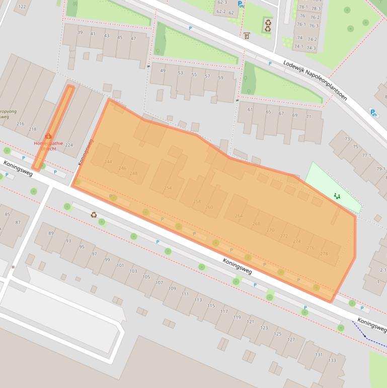 Kaart van postcodegebied 3582GM.