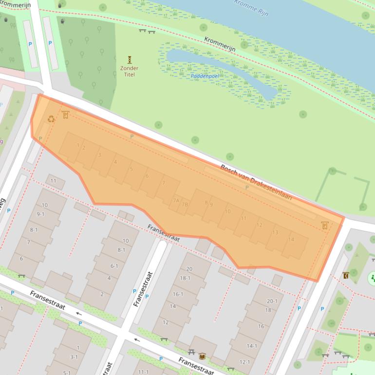 Kaart van postcodegebied 3582GX.