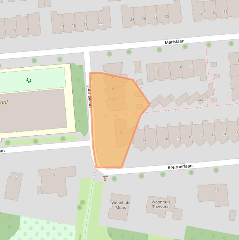 Kaart van postcodegebied 3582HC.