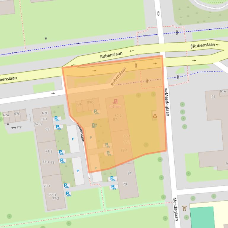 Kaart van postcodegebied 3582JG.