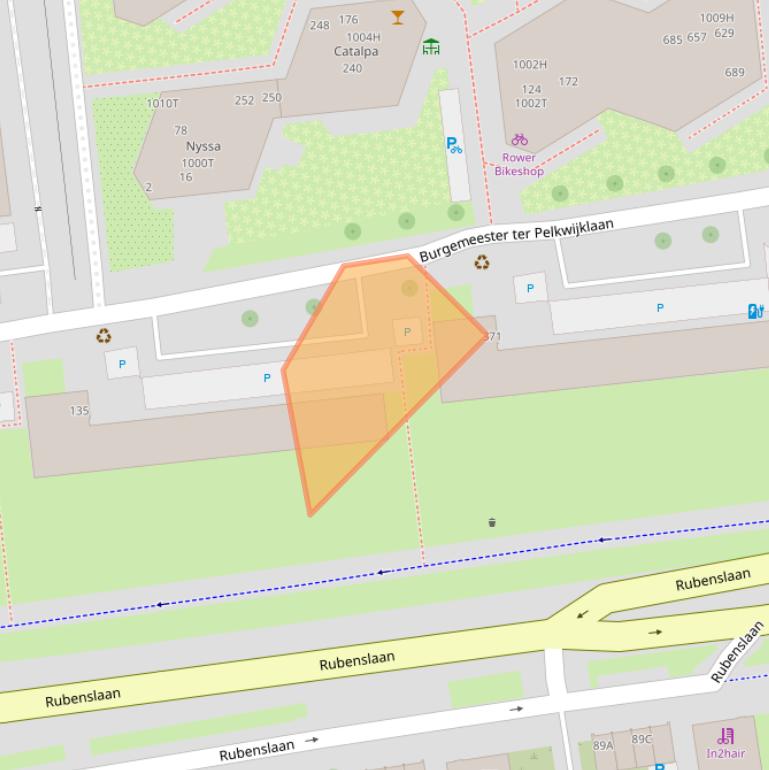 Kaart van postcodegebied 3582JW.