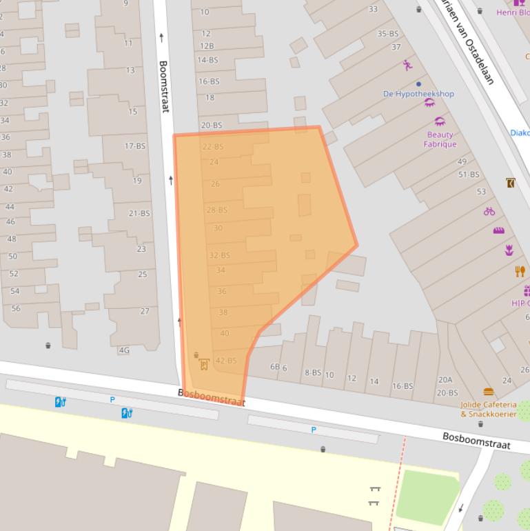 Kaart van postcodegebied 3582KS.