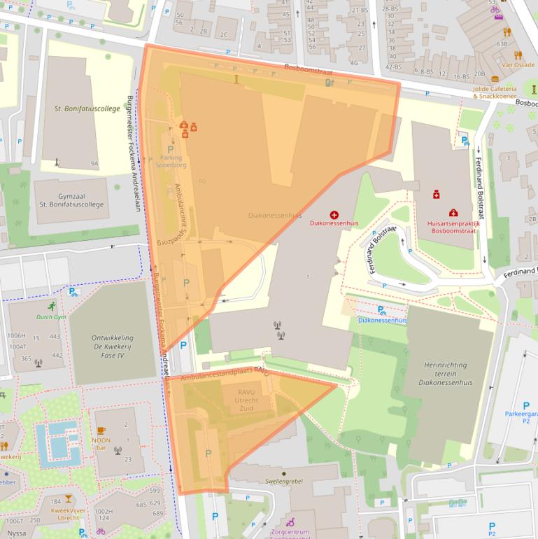 Kaart van postcodegebied 3582KT.