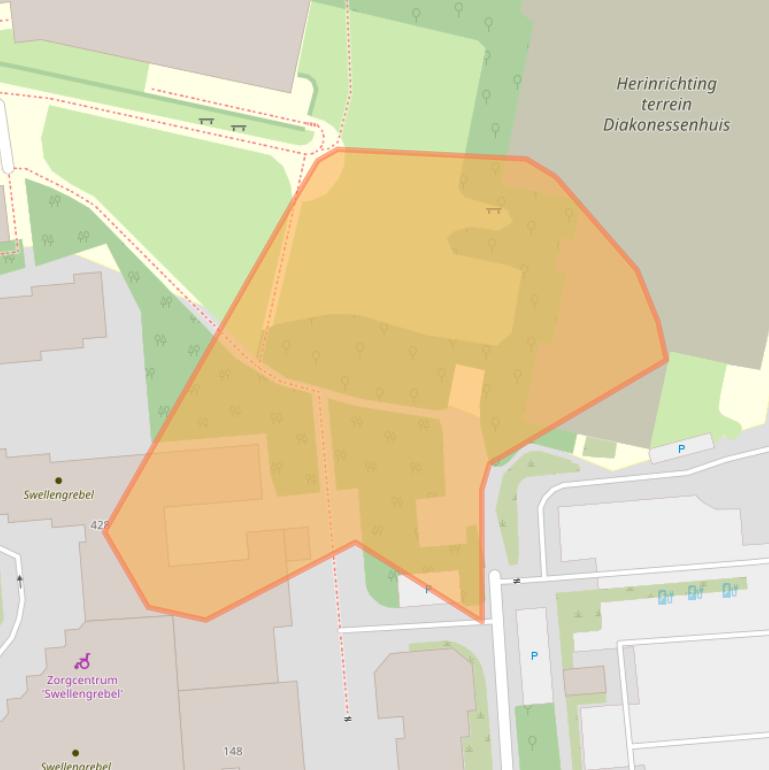 Kaart van postcodegebied 3582KZ.