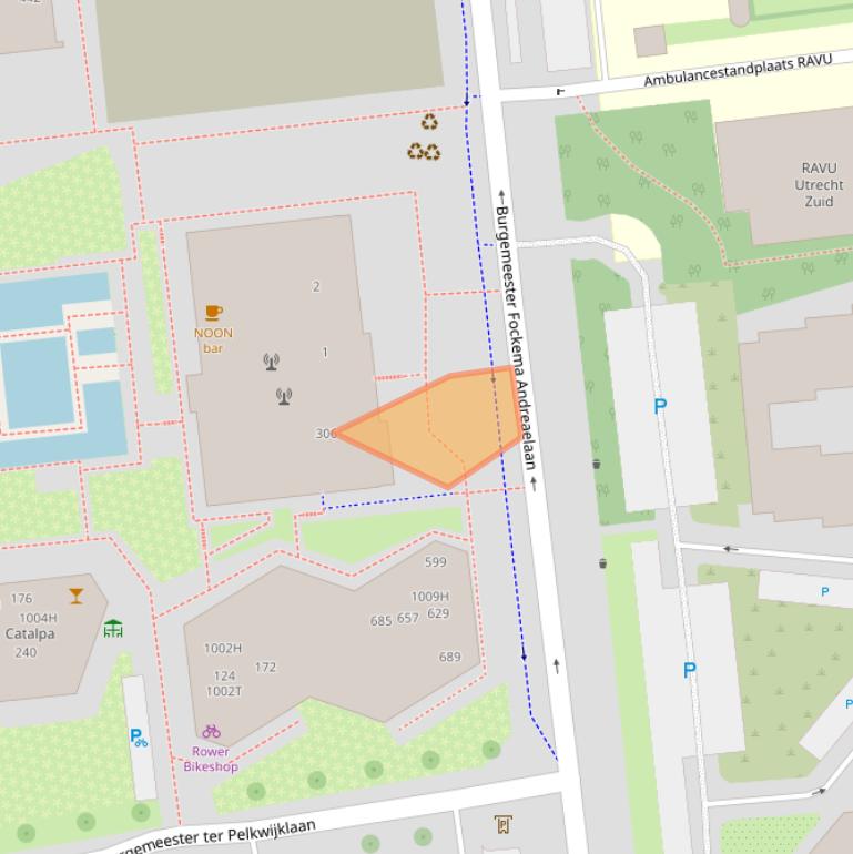 Kaart van postcodegebied 3582LB.
